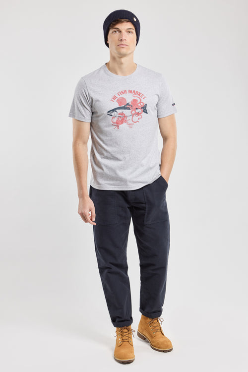 T-shirt sérigraphié Fish market - coton léger - Armor-lux - 2