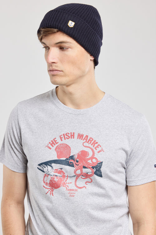 T-shirt sérigraphié Fish market - coton léger - Armor-lux - 4
