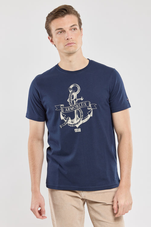 T-Shirt mit Siebdruck „Ancre“ – leichte Baumwolle - Armor-lux - 2