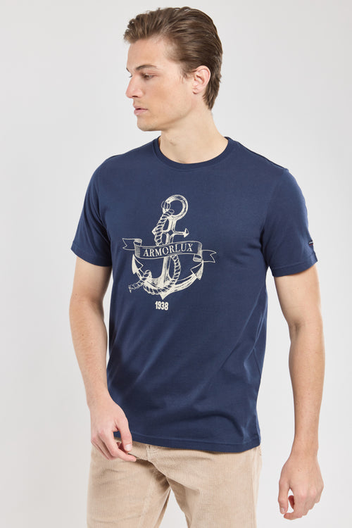 T-Shirt mit Siebdruck „Ancre“ – leichte Baumwolle - Armor-lux - 4