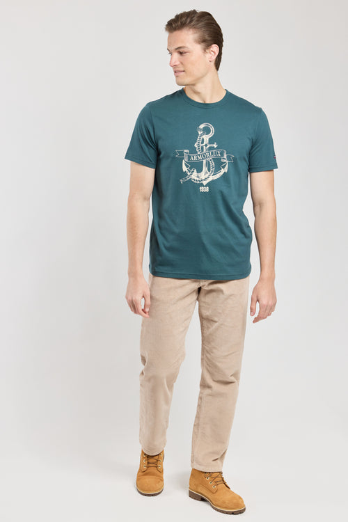 Anchor screen-printed T-shirt - light cotton - Armor-lux - 4