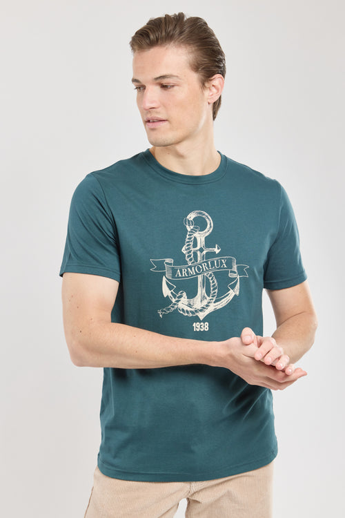 Anchor screen-printed T-shirt - light cotton - Armor-lux - 2