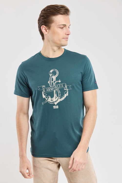 T-Shirt mit Siebdruck „Ancre“ – leichte Baumwolle - Armor-lux - 3