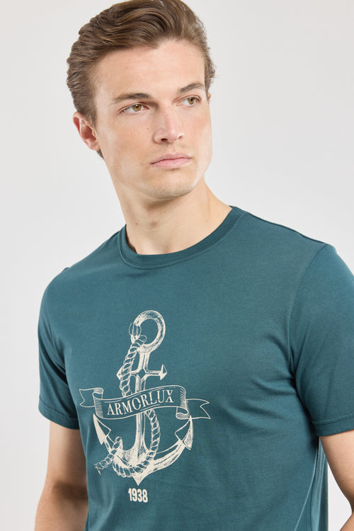 Anchor screen-printed T-shirt - light cotton - Armor-lux - 1
