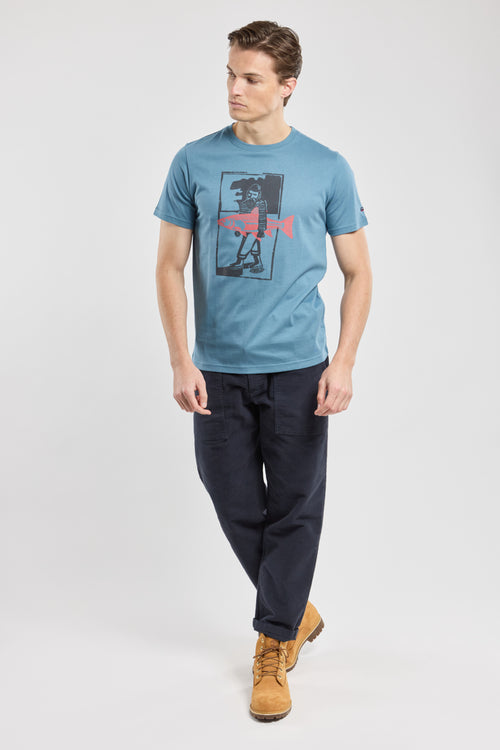 Fish screen-printed T-shirt - light cotton - Armor-lux - 2