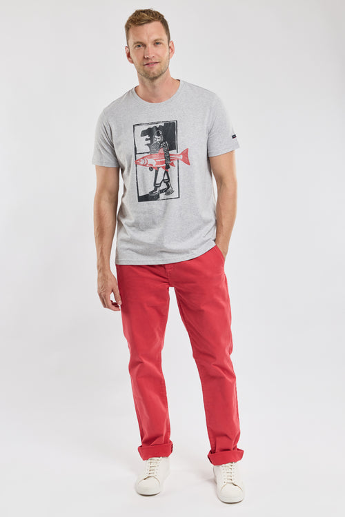 T-Shirt mit Siebdruck „Fisch“ – leichte Baumwolle - Armor-lux - 3