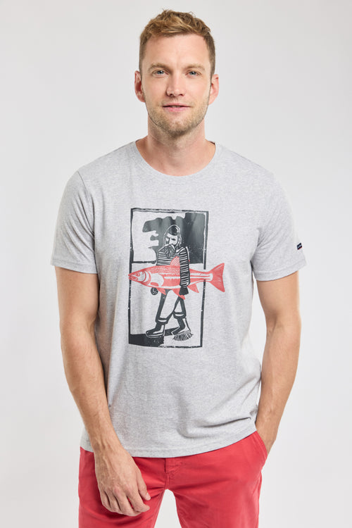 T-Shirt mit Siebdruck „Fisch“ – leichte Baumwolle - Armor-lux - 4