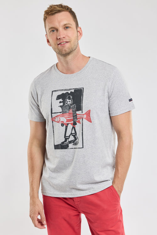 T-Shirt mit Siebdruck „Fisch“ – leichte Baumwolle - Armor-lux - 1