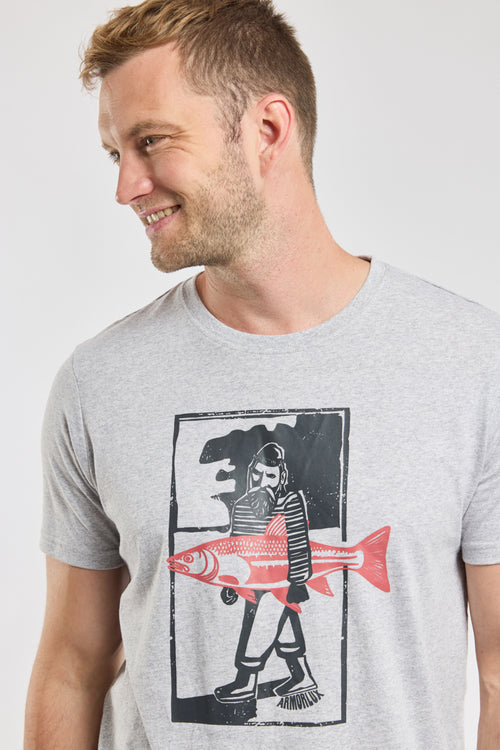 T-Shirt mit Siebdruck „Fisch“ – leichte Baumwolle - Armor-lux - 2