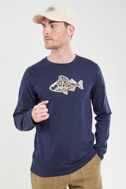 T-Shirt mit langen Ärmeln „explore“ – leichte Baumwolle - Armor-lux - 1