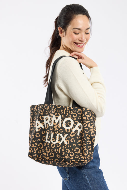 Sac en toile motif léopard - coton - Armor-lux - 1