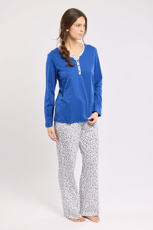 Geblümter Pyjama - Baumwolle - Armor-lux - 1