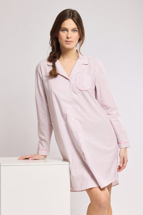 Small check nightdress - cotton - Armor-lux - 1