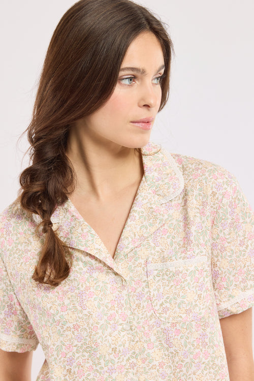 Floral print pyjamas - cotton - Armor-lux - 2
