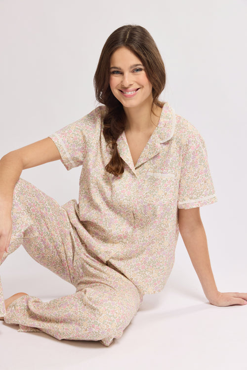 Floral print pyjamas - cotton - Armor-lux - 1