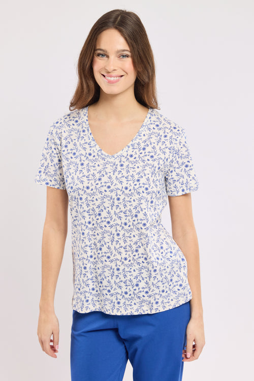 Geblümter Capri-Pyjama - Baumwolle - Armor-lux - 4