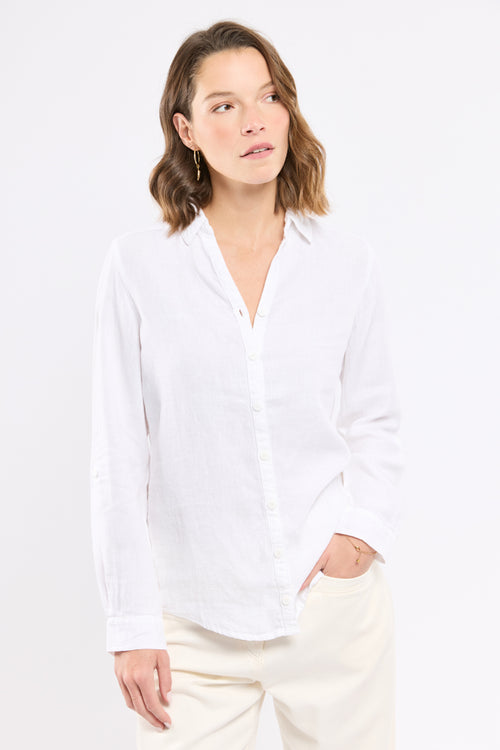 Einfarbige Bluse – Leinen - Armor-lux - 4