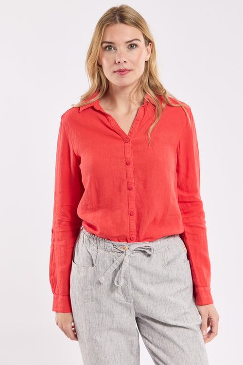 Plain blouse - linen - Armor-lux - 1