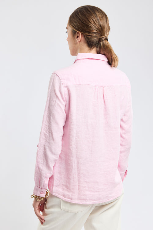 Einfarbige Bluse – Leinen - Armor-lux - 4