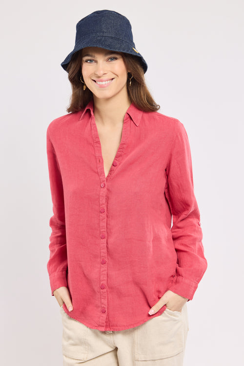 Einfarbige Bluse – Leinen - Armor-lux - 5