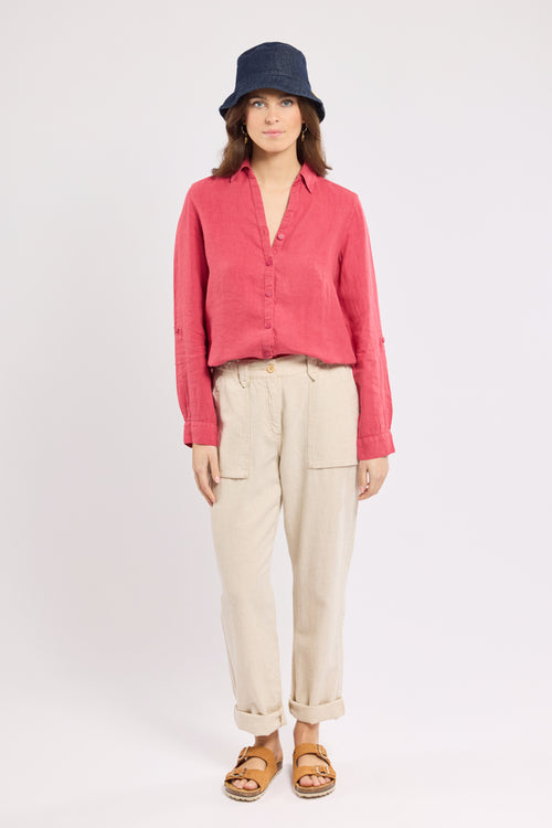 Plain blouse - linen - Armor-lux - 3