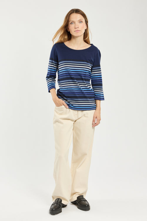 10-colour striped top - cotton - Armor-lux - 3