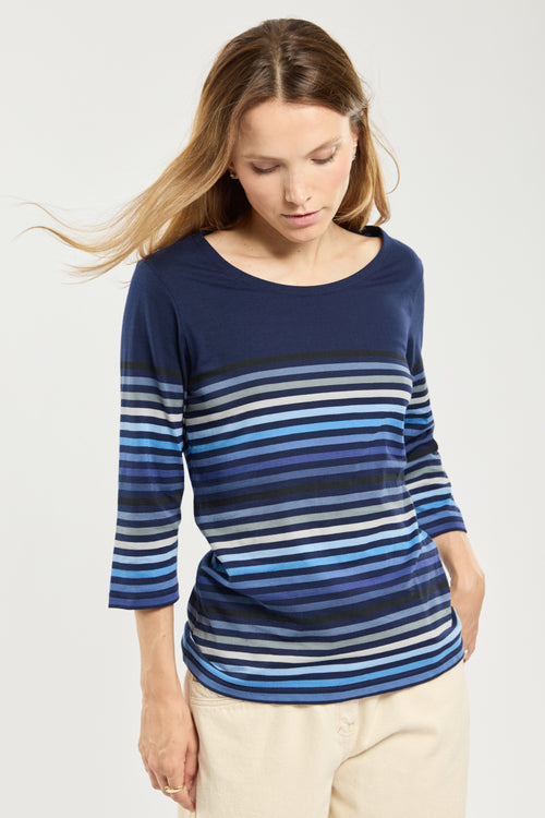 10-colour striped top - cotton - Armor-lux - 1