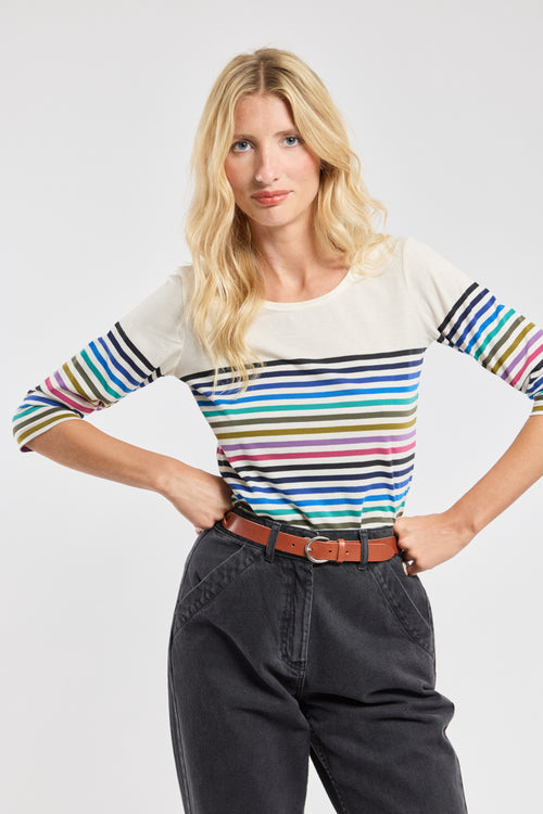 10-colour Breton striped shirt - light cotton - Armor-lux - 2