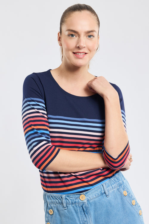 10-colour Breton striped shirt - light cotton - Armor-lux - 4