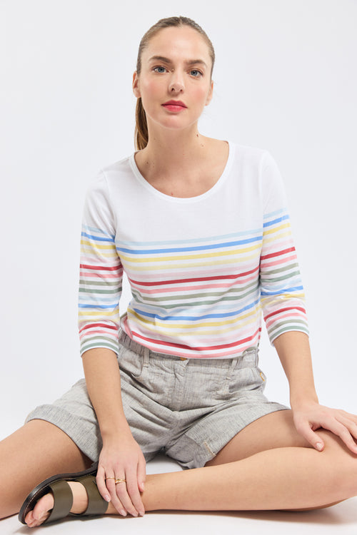 10-colour Breton striped shirt - light cotton - Armor-lux - 1