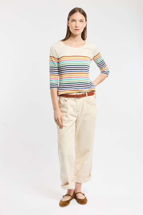 10-colour Breton striped shirt - cotton - Armor-lux - 3