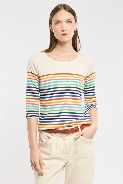 10-colour Breton striped shirt - cotton - Armor-lux - 1