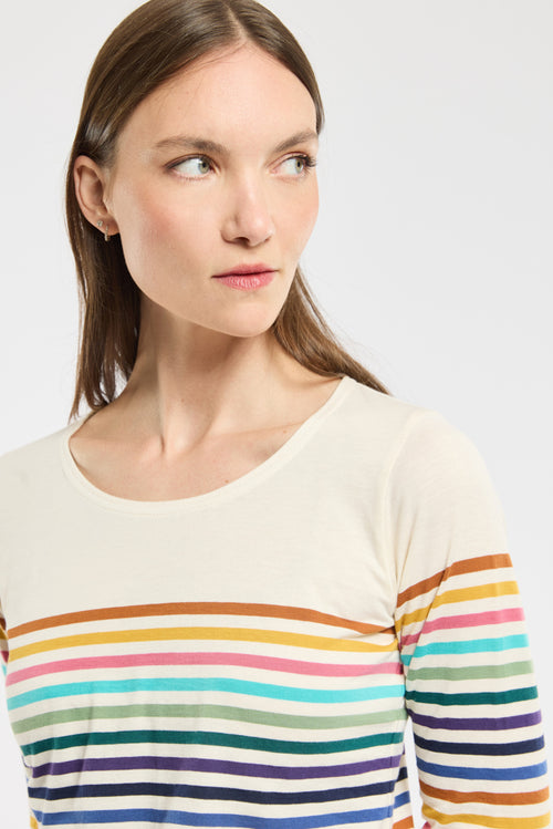 10-colour Breton striped shirt - cotton - Armor-lux - 2