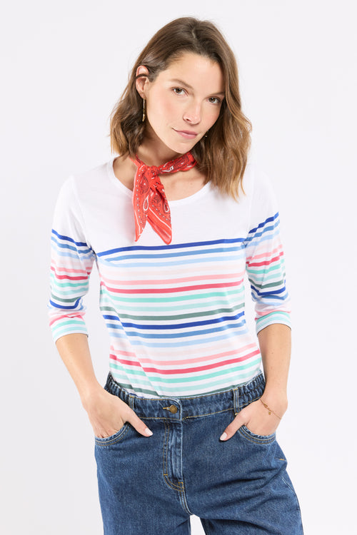 10-colour Breton striped shirt - cotton - Armor-lux - 2