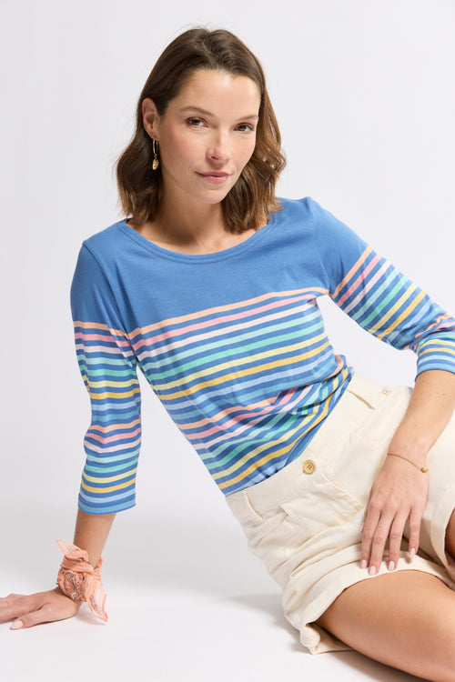 10-colour Breton striped shirt - cotton - Armor-lux - 1