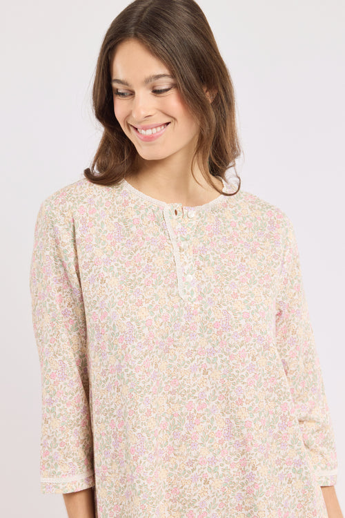 Chemise de nuit petites fleurs - coton - Armor-lux - 2