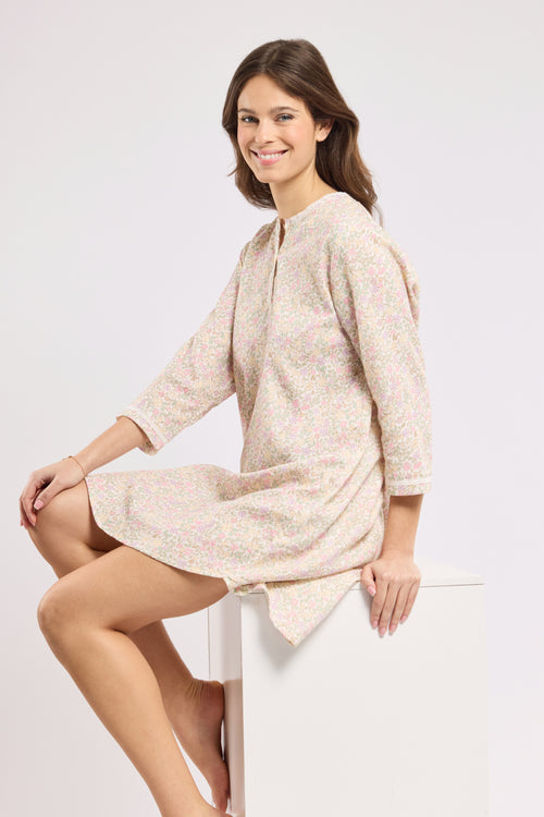 Chemise de nuit petites fleurs - coton - Armor-lux - 1