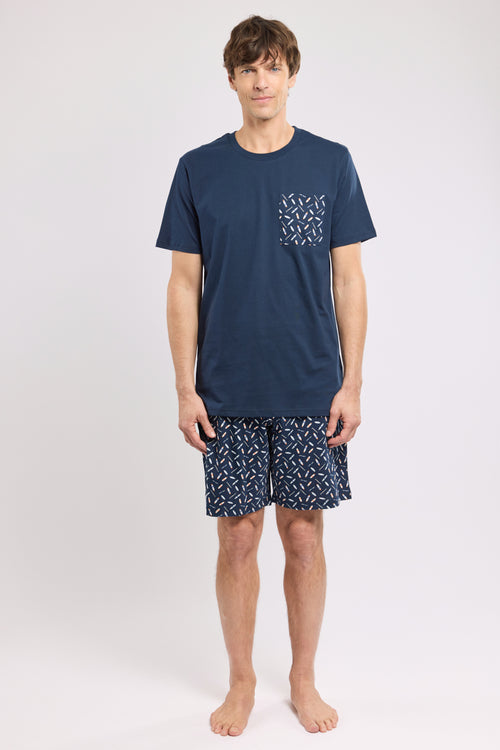 Pyjama mit Print-Shorts - Baumwolle - Armor-lux - 3