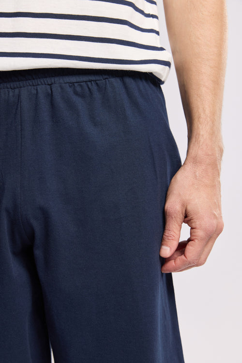 Gestreifter Pyjama mit Shorts - leichte Baumwolle - Armor-lux - 5