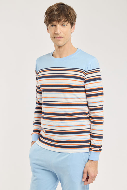 Gestreifter Jogging-Pyjama - leichte Baumwolle - Armor-lux - 3