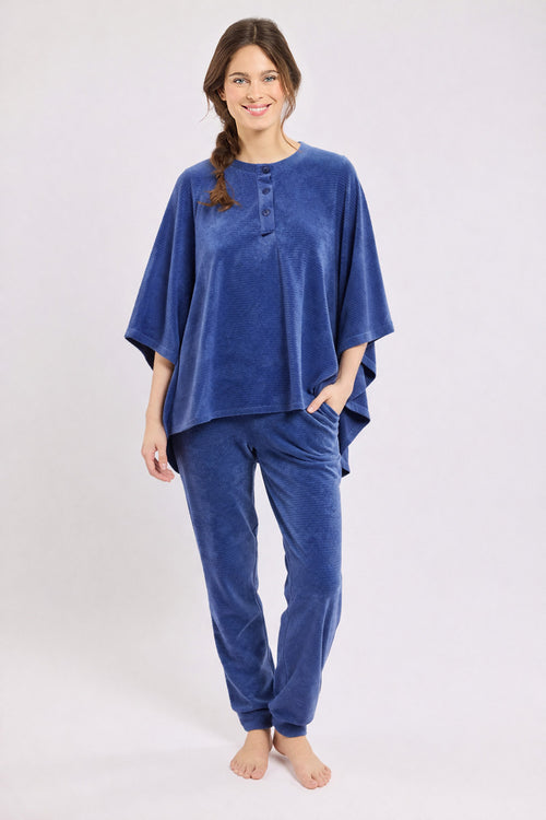 Poncho homewear - velours - Armor-lux - 1