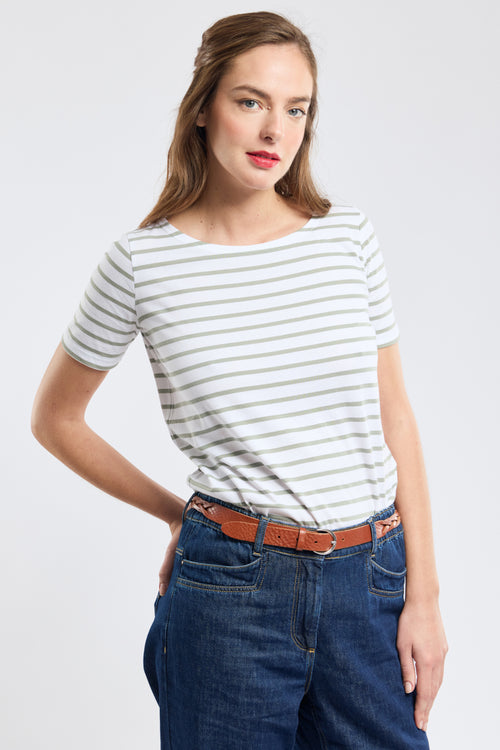 Short-sleeved Breton shirt - lightweight cotton - Armor-lux - 1