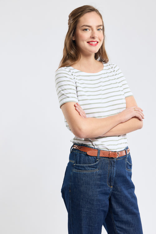 Short-sleeved Breton shirt - lightweight cotton - Armor-lux - 4