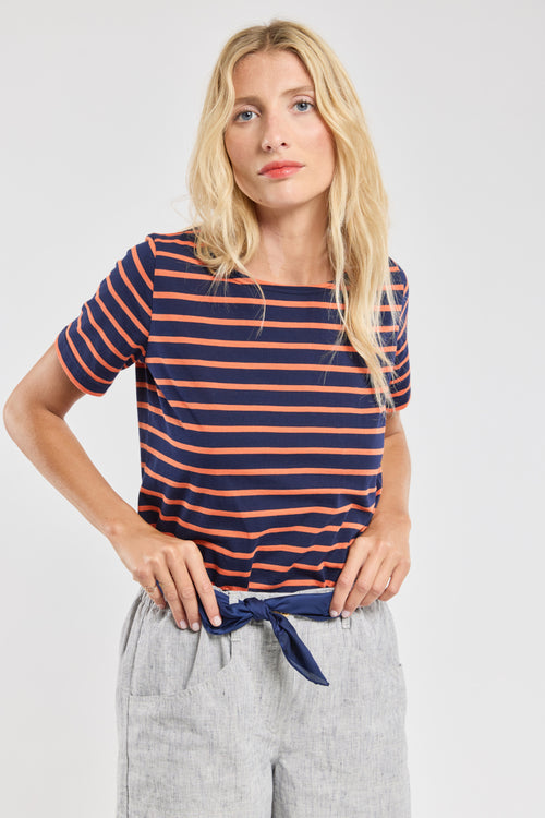 Marinière manches courtes - coton léger - Armor-lux - 1