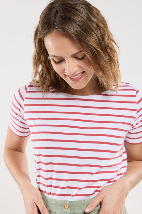 Short-sleeved Breton shirt - lightweight cotton - Armor-lux - 1