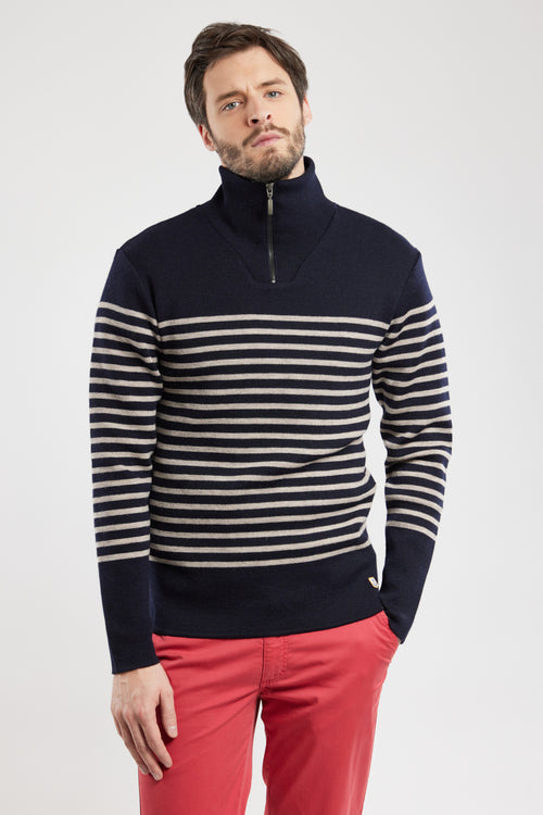 Striped trucker jumper - wool - Armor-lux - 1