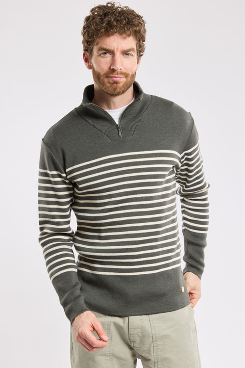 Zip-neck jumper - wool - Armor-lux - 3