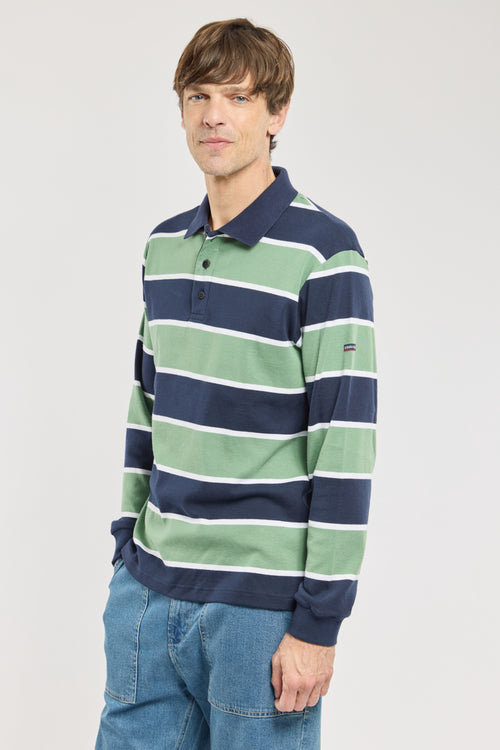 Striped long-sleeved polo shirt - cotton - Armor-lux - 4