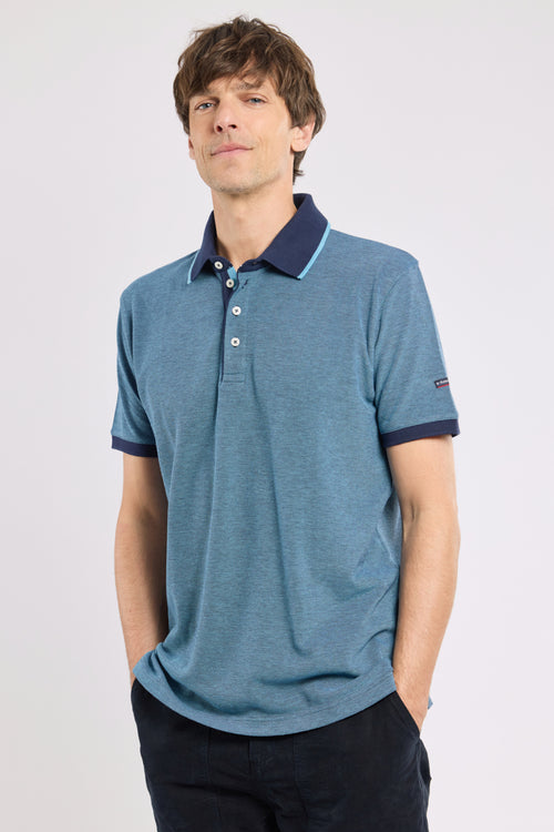 Short-sleeved polo shirt - piqué knit - Armor-lux - 1