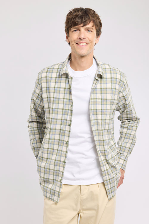 Checked shirt - cotton and linen - Armor-lux - 1